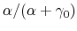 \alpha/(\alpha+\gamma_0)