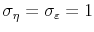 \sigma_\eta=\sigma_\varepsilon=1