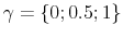 \gamma=\{0;0.5;1\}