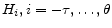  H_i, i=-\tau,\ldots,\theta