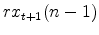  rx_{t+1}(n-1)