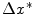  \Delta x^{\ast}