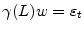 \displaystyle \gamma(L)w=\varepsilon_{t}% 