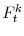 F^k_t
