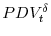 PDV^{\delta}_{t}