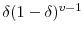 \delta (1-\delta)^{v-1}