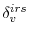 \delta_{v}^{irs}