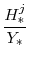 \displaystyle \frac{H^{j}_{\ast}}{Y_{\ast}}