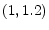  (1, 1.2)