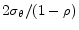  2 \sigma_{\theta}/(1 - \rho)