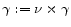 \displaystyle \gamma := \nu \times \gamma