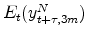  E_{t}(y_{t+\tau,3m}^{N})