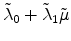  \tilde{\lambda}_0+\tilde{\lambda}_1\tilde{\mu}