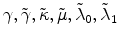  \gamma, \tilde{\gamma},\tilde{\kappa}, \tilde{\mu}, \tilde{\lambda}_0, \tilde{\lambda}_1