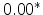  0.00^*