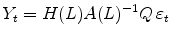 Y_t = H(L) A(L)^{-1} Q\, \varepsilon_t