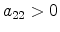 a_{22} > 0