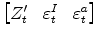 \begin{bmatrix}Z_t' & \varepsilon_t^I & \varepsilon_t^a \end{bmatrix}