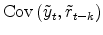 \cov{(\tilde y_t, \tilde r_{t-k})}