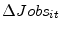  \Delta Jobs_{it}