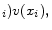 _{i})v(x_{i}), 