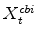  X^{cbi}_{t}