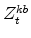  Z^{kb}_{t}
