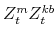  Z^{m}_{t}Z^{kb}_{t}
