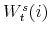  % W_{t}^{s}(i)