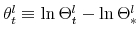  \theta^{l}_{t} \equiv \ln \Theta^{l}_{t}-\ln \Theta^{l}_{\ast}