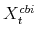  X^{cbi}_{t}
