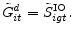 \displaystyle \tilde{G}^{d}_{it} = \tilde{S}^{\mathrm{IO}}_{igt}.