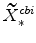\displaystyle \widetilde{X}_{\ast }^{cbi}