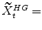  \widetilde{X}^{HG}_{t}=