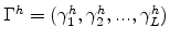  \Gamma^{h}=(\gamma_{1}^{h},\gamma_{2}^{h} ,...,\gamma_{L}^{h})