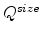  Q^{size}