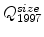  Q_{1997}^{size} 