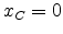  x_{C}=0