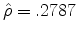  \hat{\rho}=.2787
