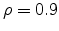  \rho=0.9