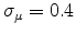  \sigma_{\mu}=0.4