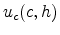 \displaystyle u_c(c,h)