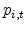 p_{i,t}