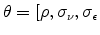  \theta=[\rho, \sigma_{\nu}, \sigma_{\epsilon}