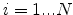  i=1...N