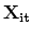  \mathbf{X_{it}}