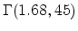  \Gamma(1.68, 45)