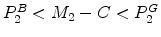 P_{2}^{B} < M_2 - C < P_{2}^{G}