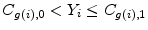  \ensuremath{C_{g(i),0}}<\ensuremath{Y}_i\leq\ensuremath{C_{g(i),1}}