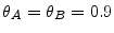  \theta_{A}=\theta_{B}=0.9
